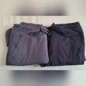 Tek Gear fleece sweats 2 pair Black and Gray.